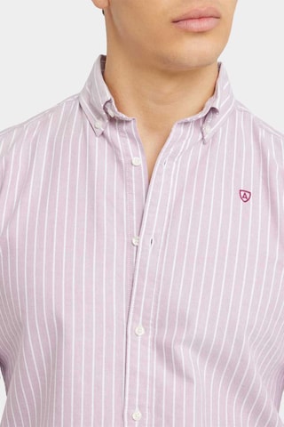 Biologisch Katoenen Overhemd Regular Fit - Paars