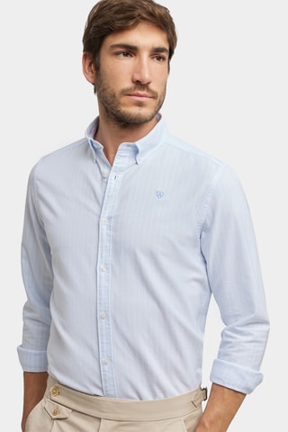 Biologisch Katoenen Overhemd Regular Fit - Hemelsblauw
