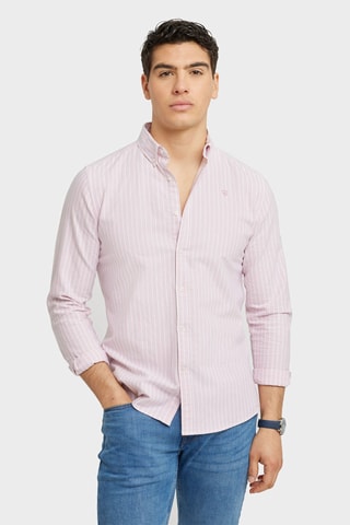 Biologisch Katoenen Overhemd Regular Fit - Roze
