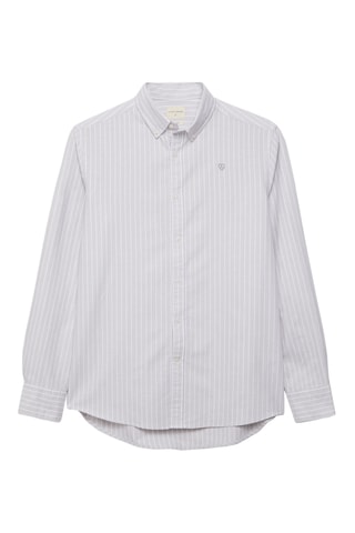 Biologisch Katoenen Overhemd Regular Fit - Lichtgrijs