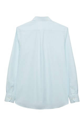 Overhemd Regular Fit - Turquoise en Wit