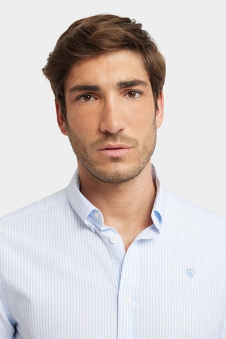 Overhemd Regular Fit - Hemelsblauw en Wit