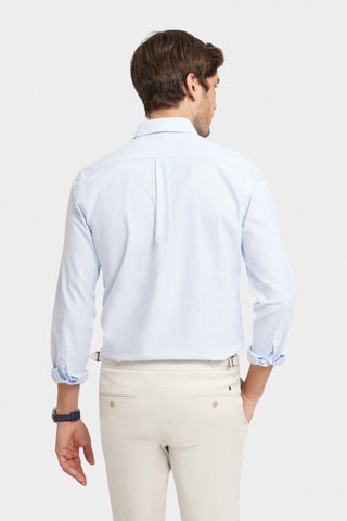 Overhemd Regular Fit - Hemelsblauw en Wit