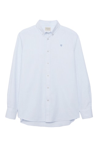 Overhemd Regular Fit - Hemelsblauw en Wit