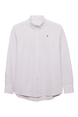 Overhemd Regular Fit - Paars en Wit