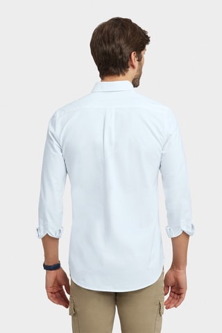 Overhemd Regular Fit - Hemelsblauw en Wit