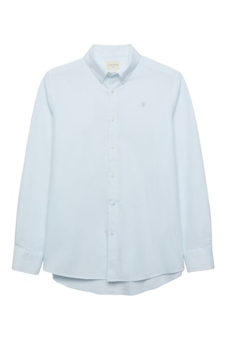 Overhemd Regular Fit - Hemelsblauw en Wit