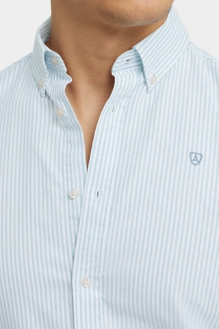 Overhemd Regular Fit - Hemelsblauw en Wit