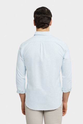 Overhemd Regular Fit - Hemelsblauw en Wit