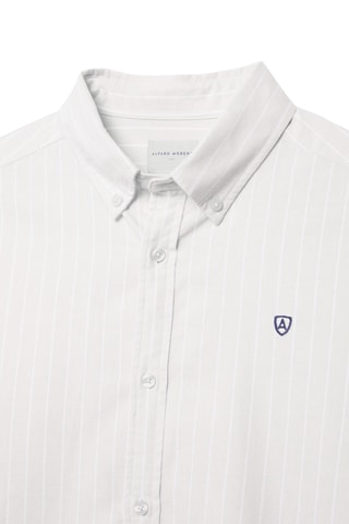 Biologisch Katoenen Overhemd Regular Fit - Lichtgrijs en Wit