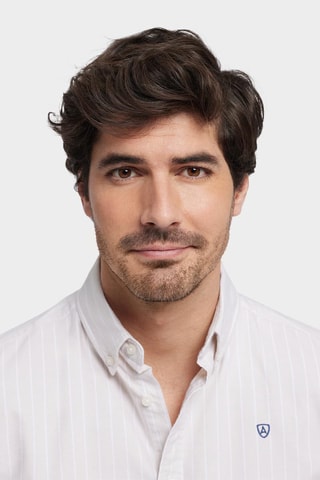 Biologisch Katoenen Overhemd Regular Fit - Beige en Wit