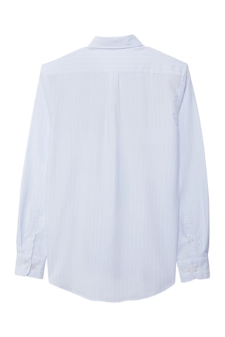 Biologisch Katoenen Overhemd Regular Fit - Blauw en Wit