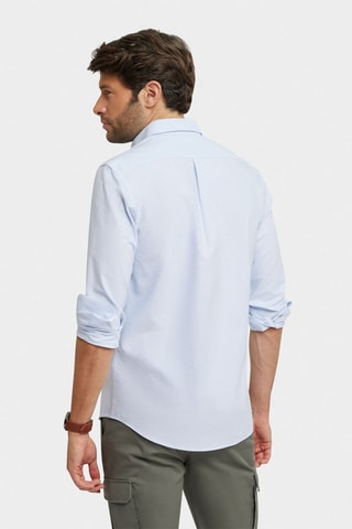 Biologisch Katoenen Overhemd Regular Fit - Hemelsblauw
