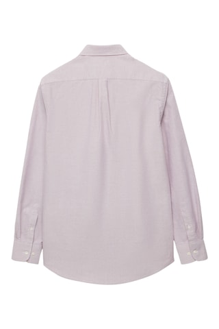 Biologisch Katoenen Overhemd Regular Fit - Paars