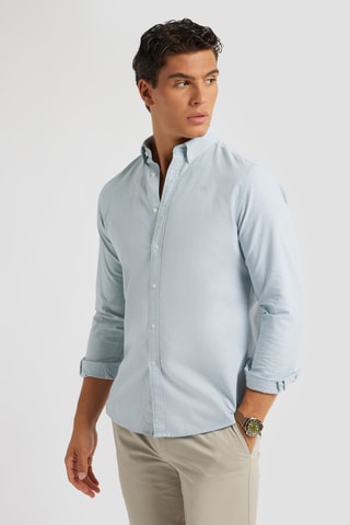 Biologisch Katoenen Overhemd Regular Fit - Grijs