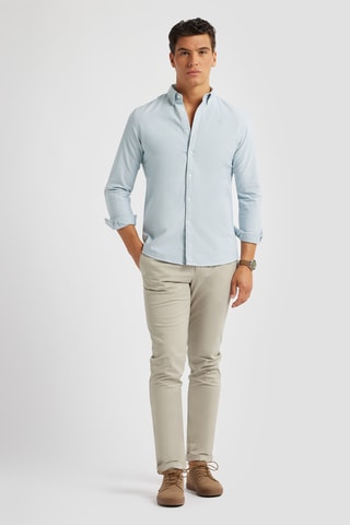 Biologisch Katoenen Overhemd Regular Fit - Grijs