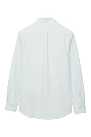 Biologisch Katoenen Overhemd Regular Fit - Zeegroen