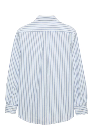 Biologisch Katoenen Overhemd Regular Fit - Wit en Marineblauw