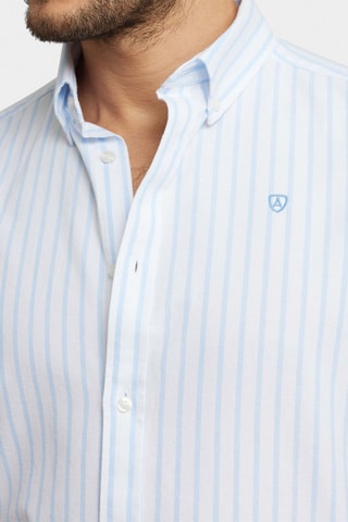 Biologisch Katoenen Overhemd Regular Fit - Wit en Hemelsblauw