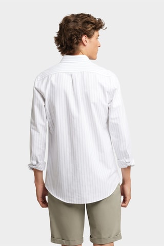 Biologisch Katoenen Overhemd Regular Fit - Wit en Grijs