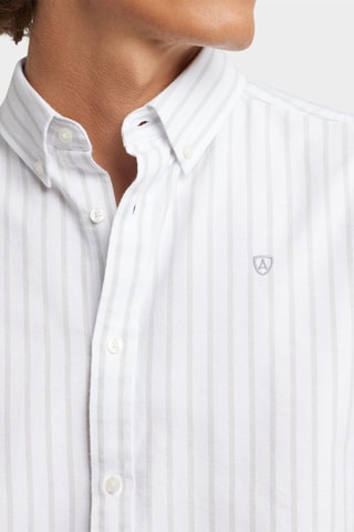 Biologisch Katoenen Overhemd Regular Fit - Wit en Grijs