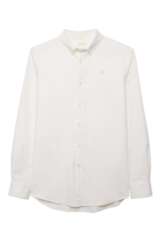 Biologisch Katoenen Overhemd Regular Fit - Beige