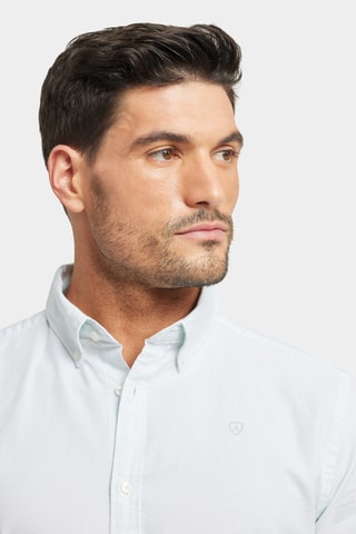 Biologisch Katoenen Overhemd Regular Fit - Groen