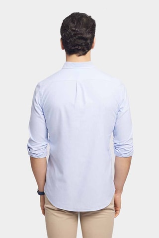 Biologisch Katoenen Overhemd Regular Fit - Hemelsblauw