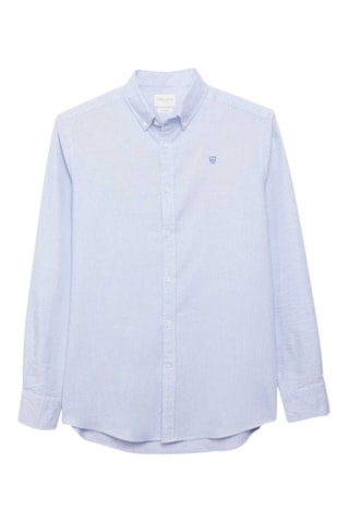 Biologisch Katoenen Overhemd Regular Fit - Hemelsblauw