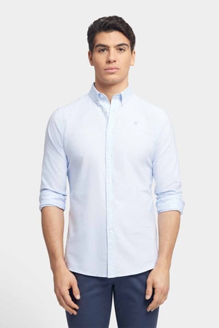 Biologisch Katoenen Overhemd Regular Fit - Hemelsblauw