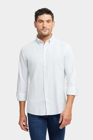 Biologisch Katoenen Overhemd Regular Fit - Groen