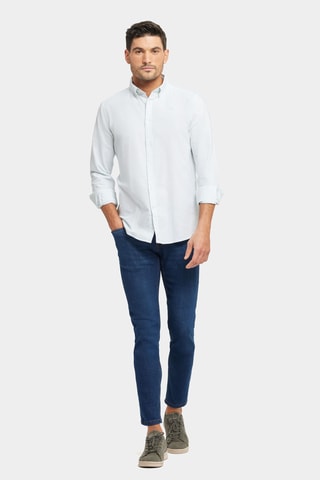 Biologisch Katoenen Overhemd Regular Fit - Groen