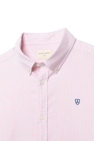 Biologisch Katoenen Overhemd Regular Fit - Koraalrood