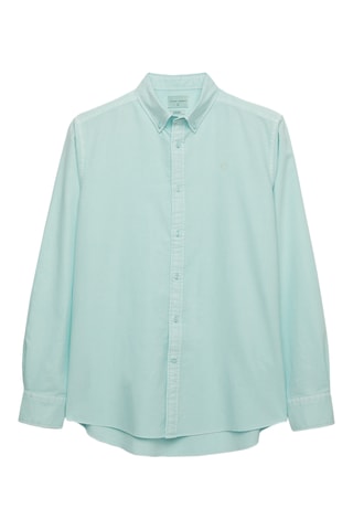 Biologisch Katoenen Overhemd Regular Fit - Groen