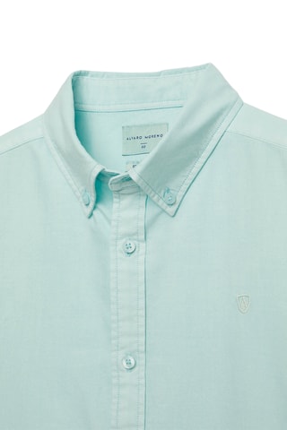 Biologisch Katoenen Overhemd Regular Fit - Groen