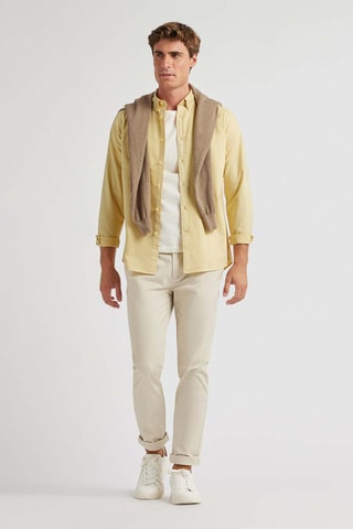 Biologisch Katoenen Overhemd Regular Fit - Geel