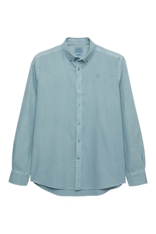 Biologisch Katoenen Overhemd Regular Fit - Hemelsblauw