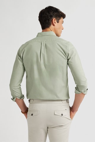 Biologisch Katoenen Overhemd Regular Fit - Groen