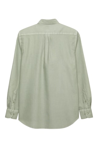 Biologisch Katoenen Overhemd Regular Fit - Groen