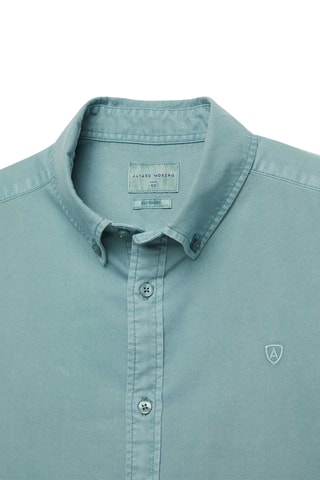 Biologisch Katoenen Overhemd Regular Fit - Lichtgroen