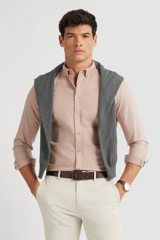 Biologisch Katoenen Overhemd Regular Fit - Oudroze