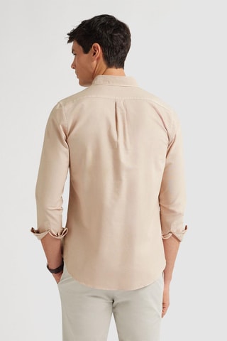Biologisch Katoenen Overhemd Regular Fit - Beige