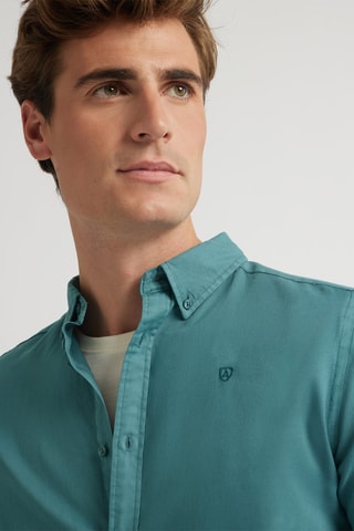 Overhemd Regular Fit - Donkergroen