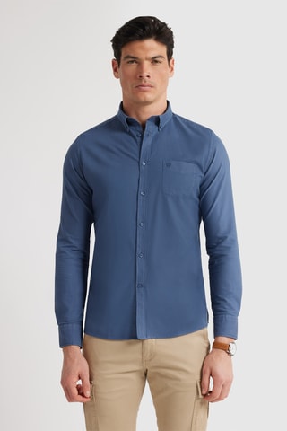 Overhemd Regular Fit - Marineblauw