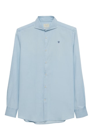 Jeansoverhemd Regular Fit - Hemelsblauw