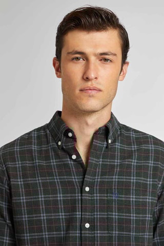 Overhemd Regular Fit - Donkergroen