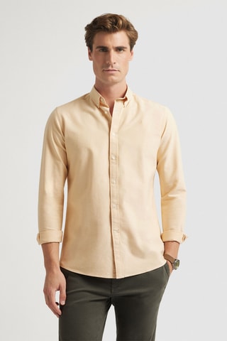 Biologisch Katoenen Overhemd Regular Fit - Geel