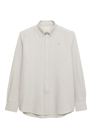 Biologisch Katoenen Overhemd Regular Fit - Beige