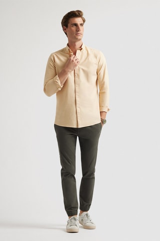 Biologisch Katoenen Overhemd Regular Fit - Geel