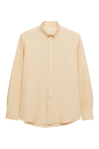 Biologisch Katoenen Overhemd Regular Fit - Geel